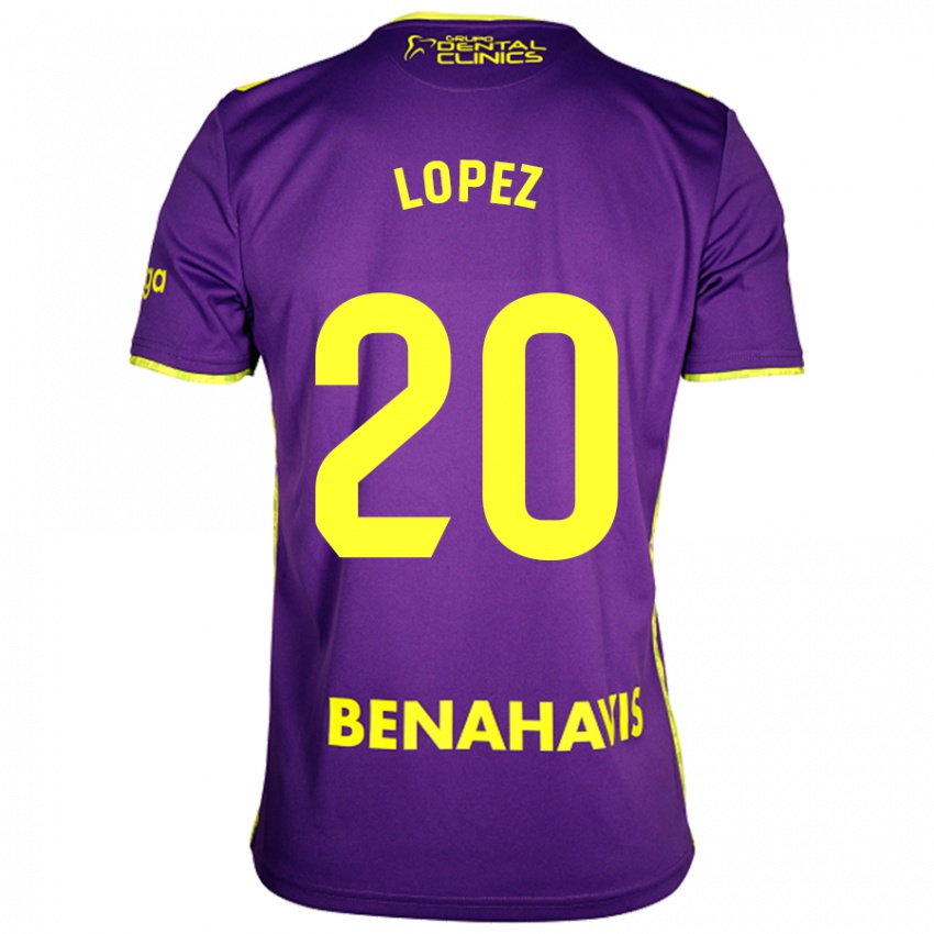 Criança Camisola Adri López #20 Amarelo Roxo Alternativa 2024/25 Camisa Brasil