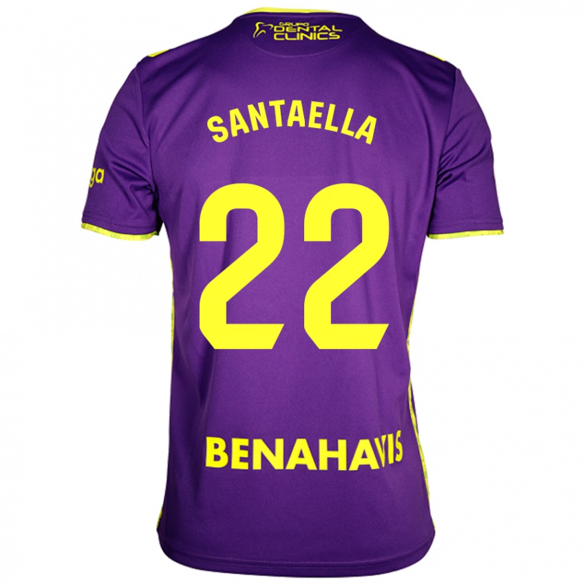 Criança Camisola Miguel Ángel Santaella #22 Amarelo Roxo Alternativa 2024/25 Camisa Brasil