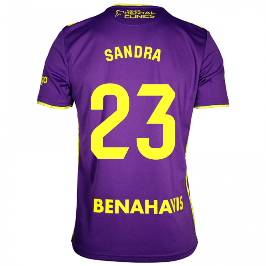 Criança Camisola Sandra #23 Amarelo Roxo Alternativa 2024/25 Camisa Brasil