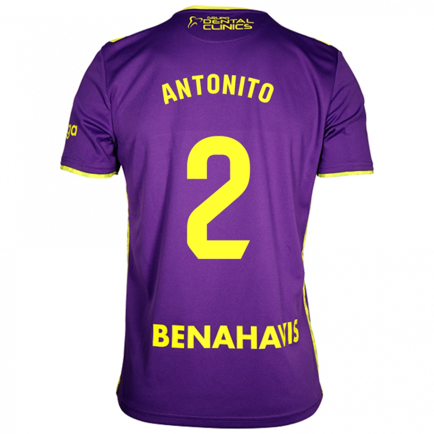 Criança Camisola Antoñito #2 Amarelo Roxo Alternativa 2024/25 Camisa Brasil