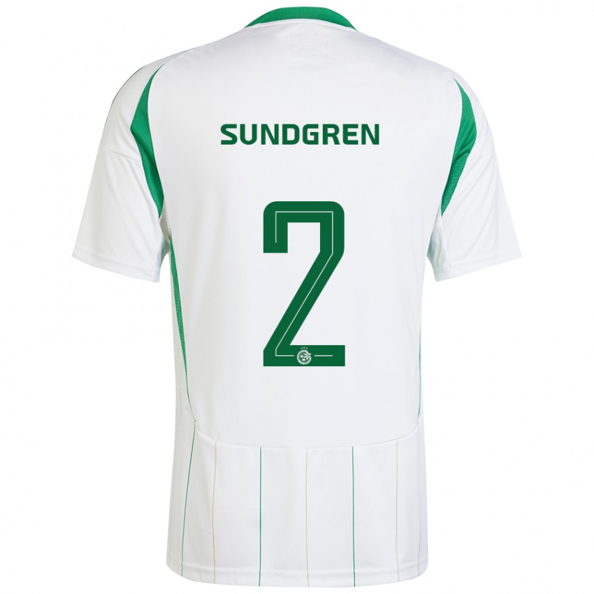 Criança Camisola Daniel Sundgren #2 Verde Branco Alternativa 2024/25 Camisa Brasil