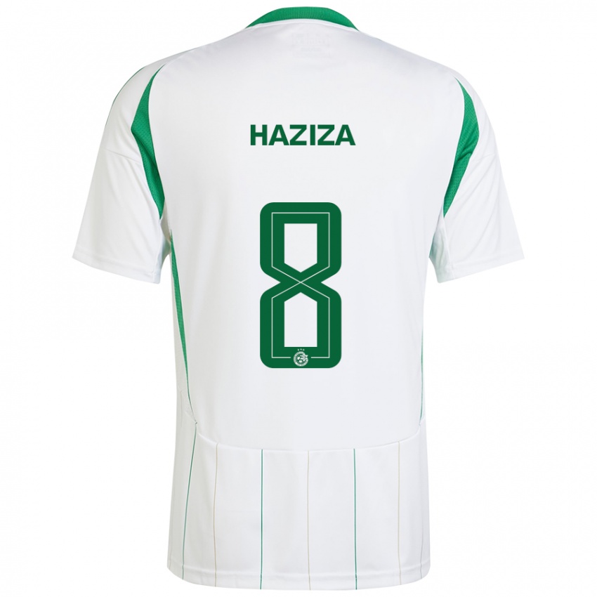 Criança Camisola Dolev Haziza #8 Verde Branco Alternativa 2024/25 Camisa Brasil