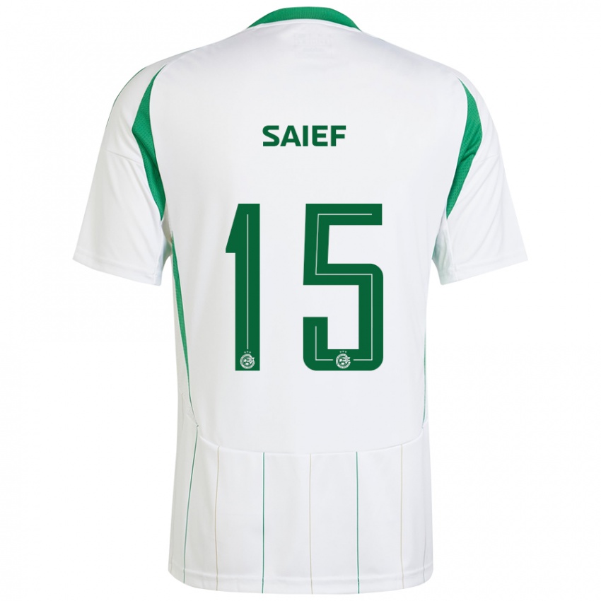 Criança Camisola Kenny Saief #15 Verde Branco Alternativa 2024/25 Camisa Brasil