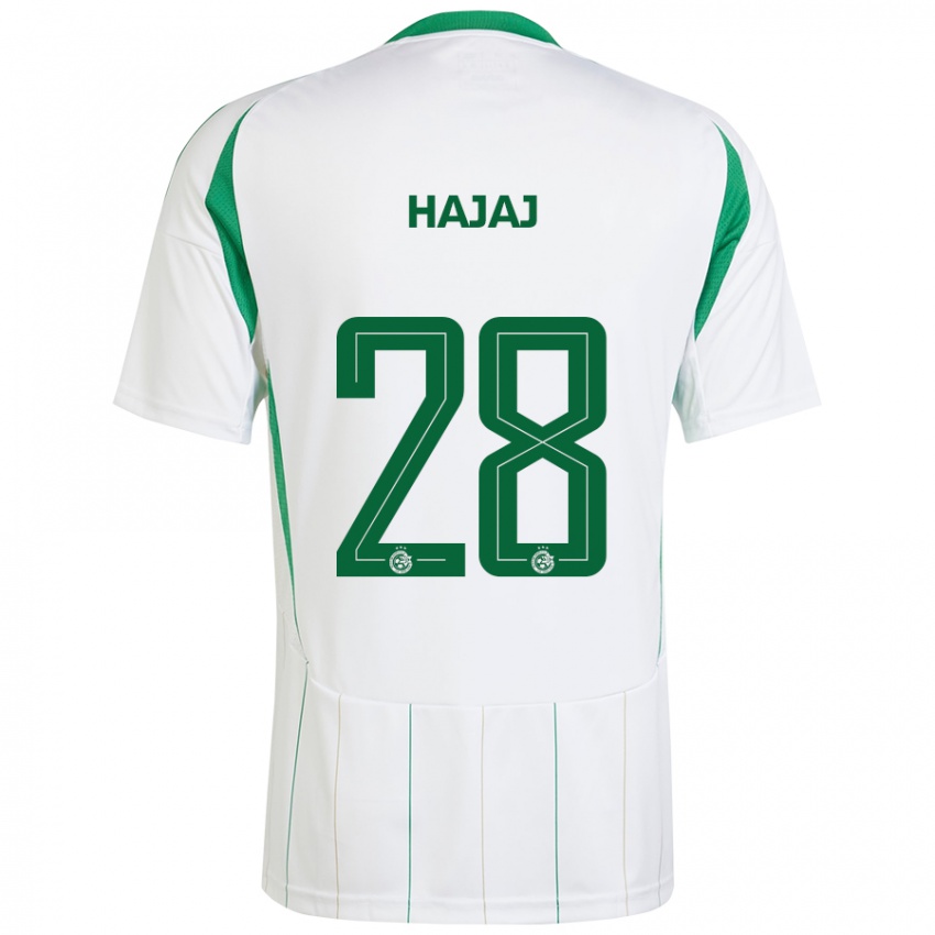 Criança Camisola Ilay Hajaj #28 Verde Branco Alternativa 2024/25 Camisa Brasil