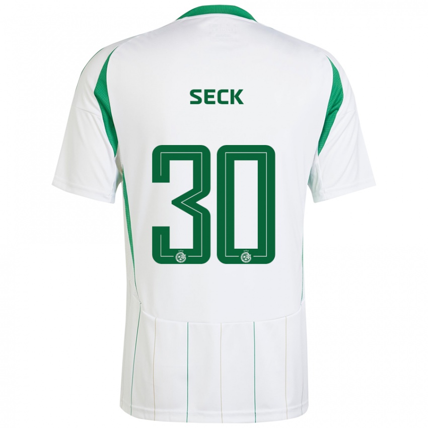 Criança Camisola Abdoulaye Seck #30 Verde Branco Alternativa 2024/25 Camisa Brasil