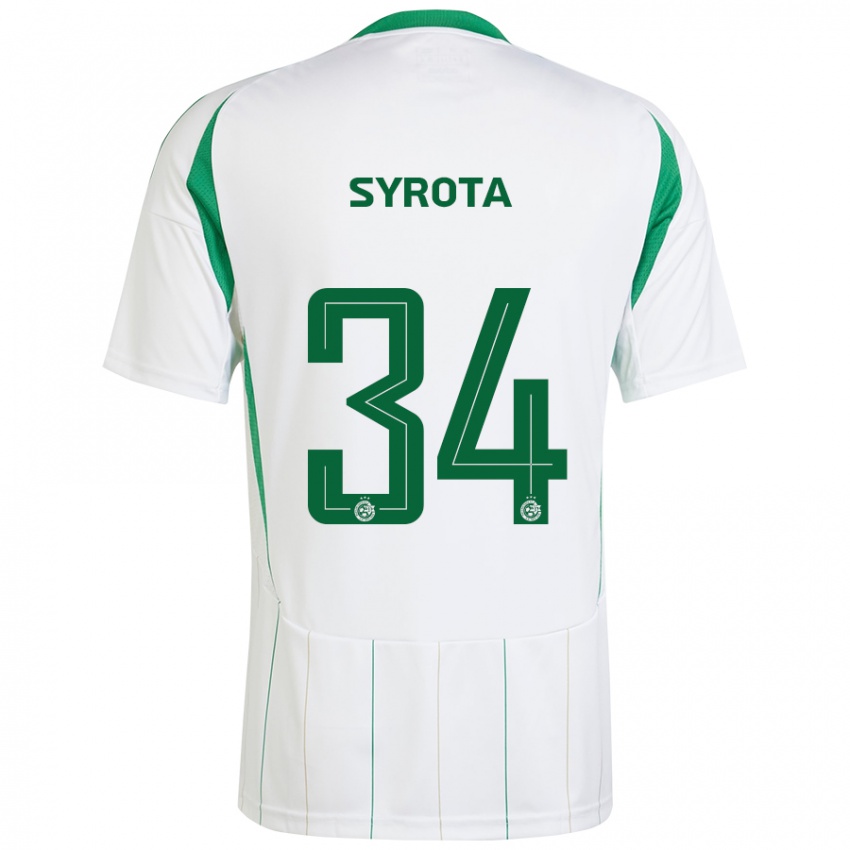 Criança Camisola Oleksandr Syrota #34 Verde Branco Alternativa 2024/25 Camisa Brasil