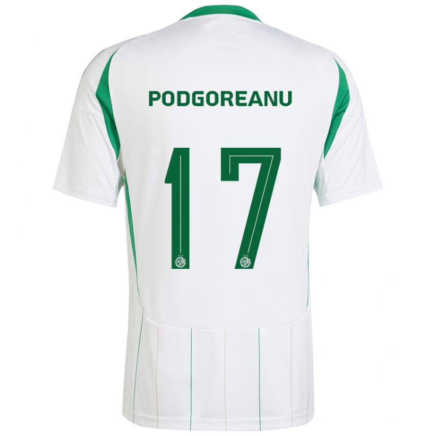 Criança Camisola Suf Podgoreanu #17 Verde Branco Alternativa 2024/25 Camisa Brasil