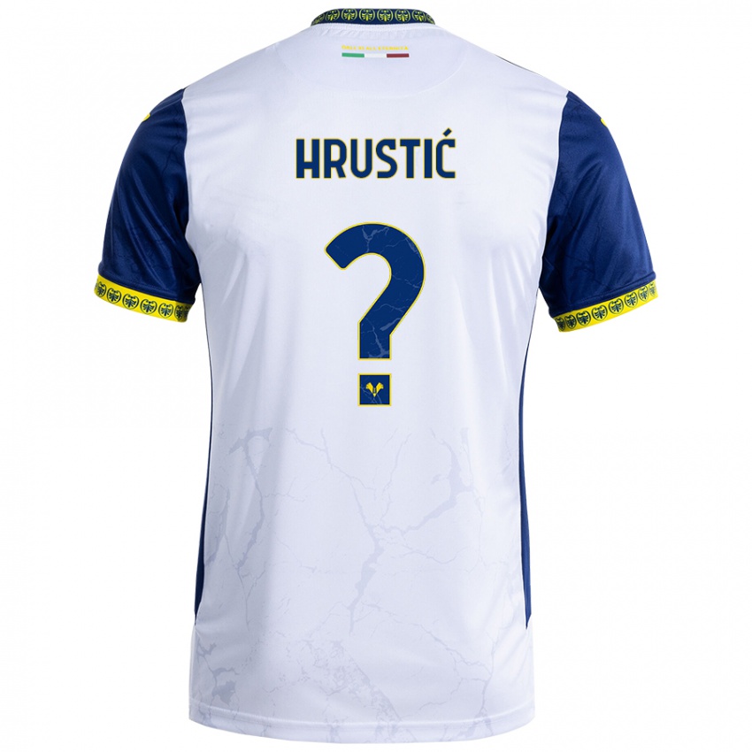 Criança Camisola Ajdin Hrustić #0 Azul Branco Alternativa 2024/25 Camisa Brasil