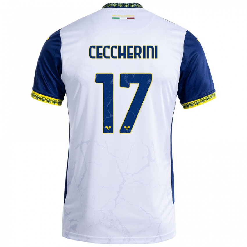 Criança Camisola Federico Ceccherini #17 Azul Branco Alternativa 2024/25 Camisa Brasil