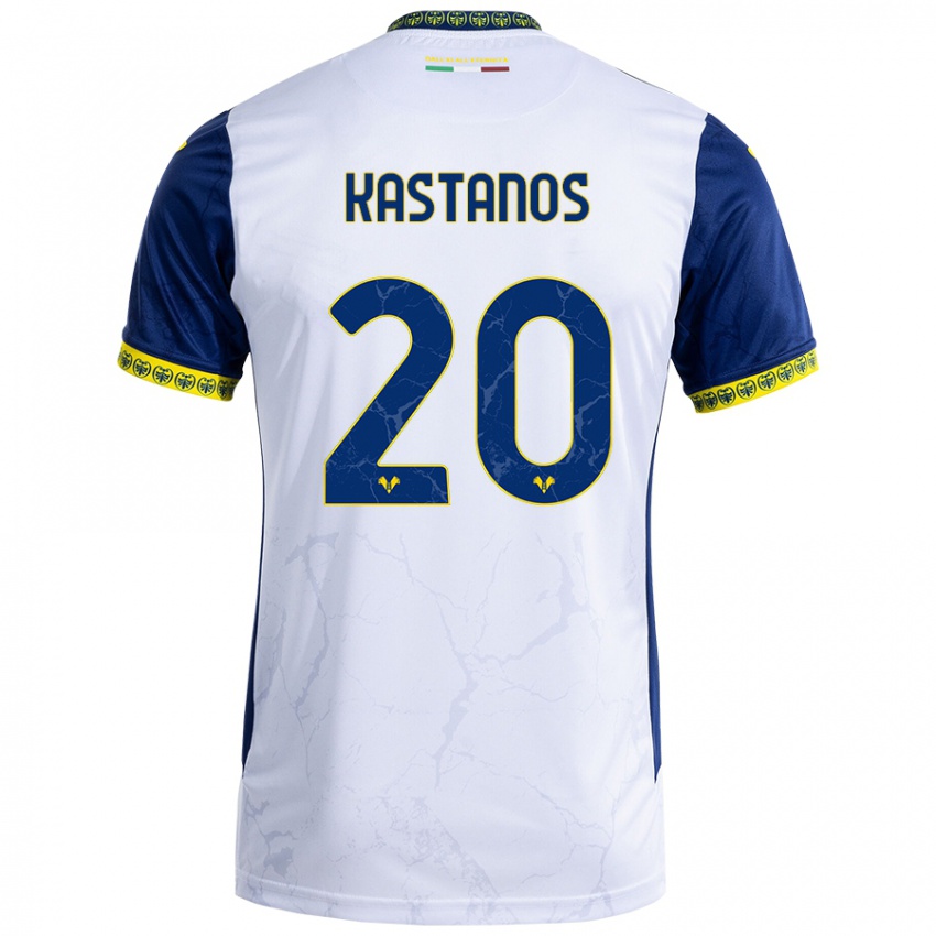 Criança Camisola Grigoris Kastanos #20 Azul Branco Alternativa 2024/25 Camisa Brasil