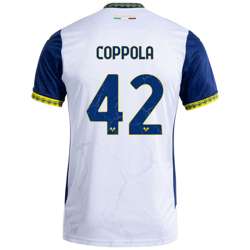 Criança Camisola Diego Coppola #42 Azul Branco Alternativa 2024/25 Camisa Brasil