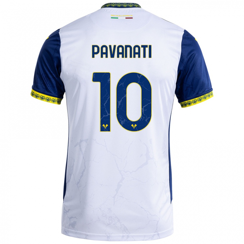 Criança Camisola Alessandro Pavanati #10 Azul Branco Alternativa 2024/25 Camisa Brasil