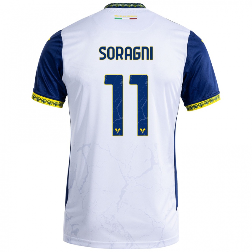 Criança Camisola Alberto Soragni #11 Azul Branco Alternativa 2024/25 Camisa Brasil