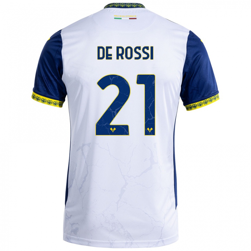 Criança Camisola Michele De Rossi #21 Azul Branco Alternativa 2024/25 Camisa Brasil