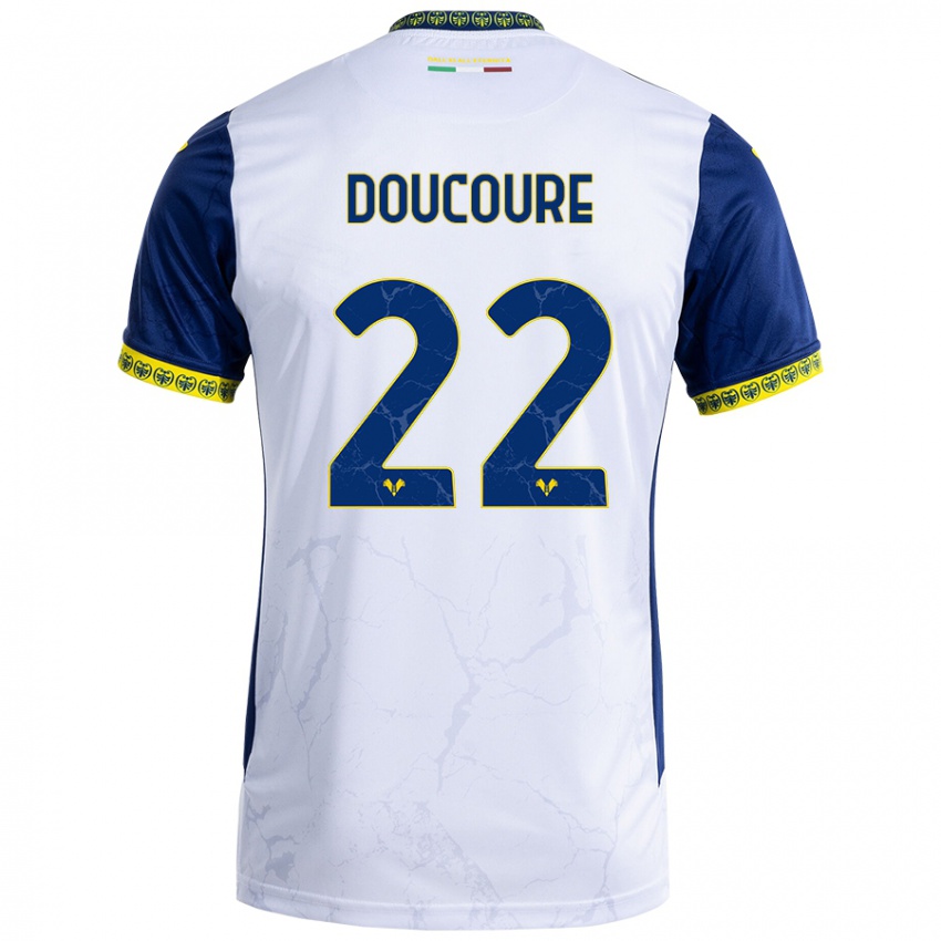 Criança Camisola Mamedi Doucouré #22 Azul Branco Alternativa 2024/25 Camisa Brasil