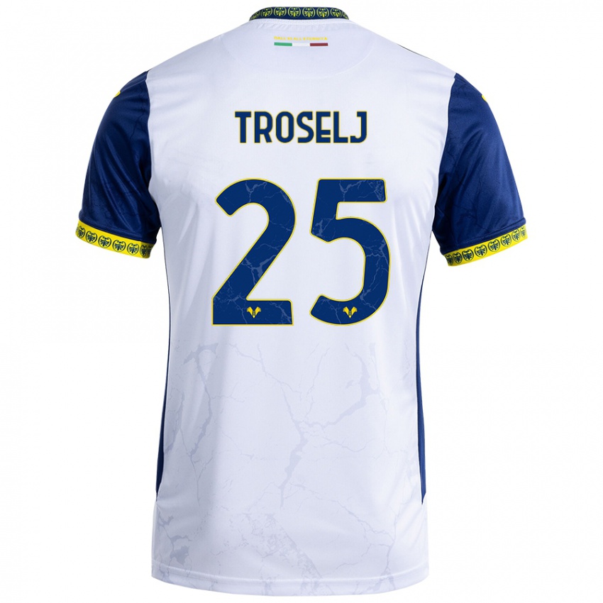 Criança Camisola Ethan Troselj #25 Azul Branco Alternativa 2024/25 Camisa Brasil