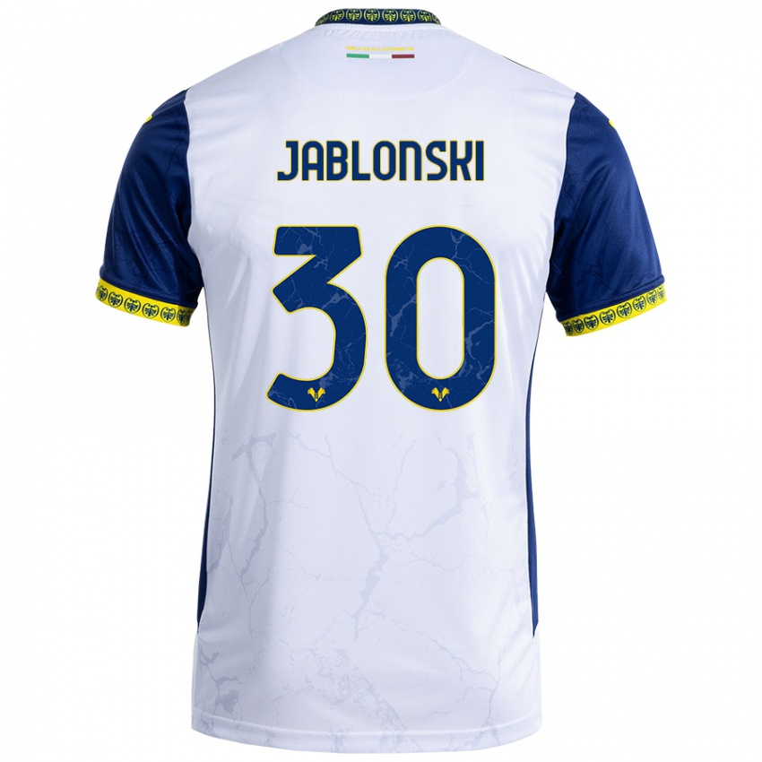 Criança Camisola Darvin Jablonski #30 Azul Branco Alternativa 2024/25 Camisa Brasil