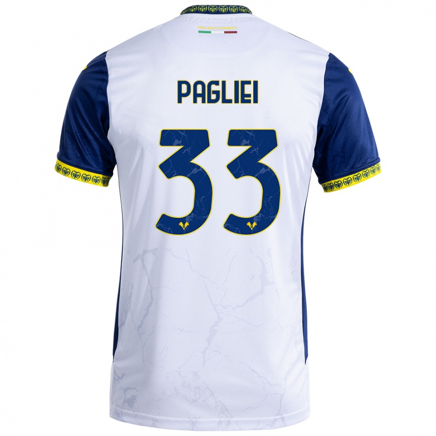 Criança Camisola Matteo Pagliei #33 Azul Branco Alternativa 2024/25 Camisa Brasil