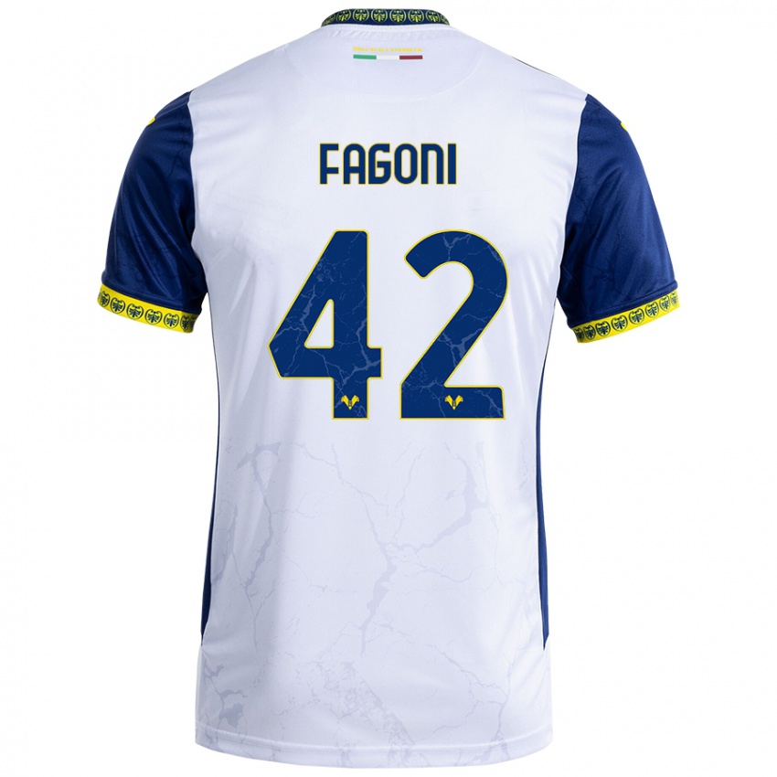 Criança Camisola Marco Fagoni #42 Azul Branco Alternativa 2024/25 Camisa Brasil