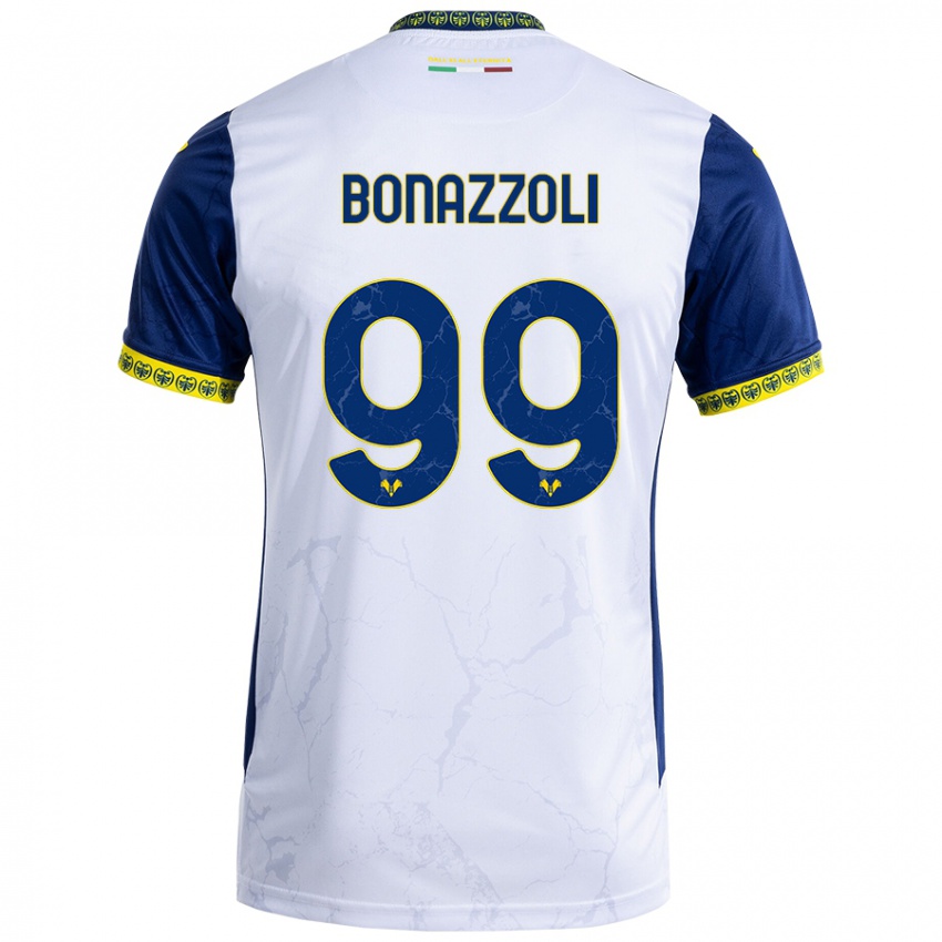 Criança Camisola Federico Bonazzoli #99 Azul Branco Alternativa 2024/25 Camisa Brasil