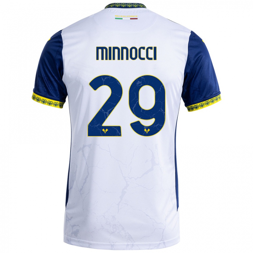 Criança Camisola Valerio Minnocci #29 Azul Branco Alternativa 2024/25 Camisa Brasil