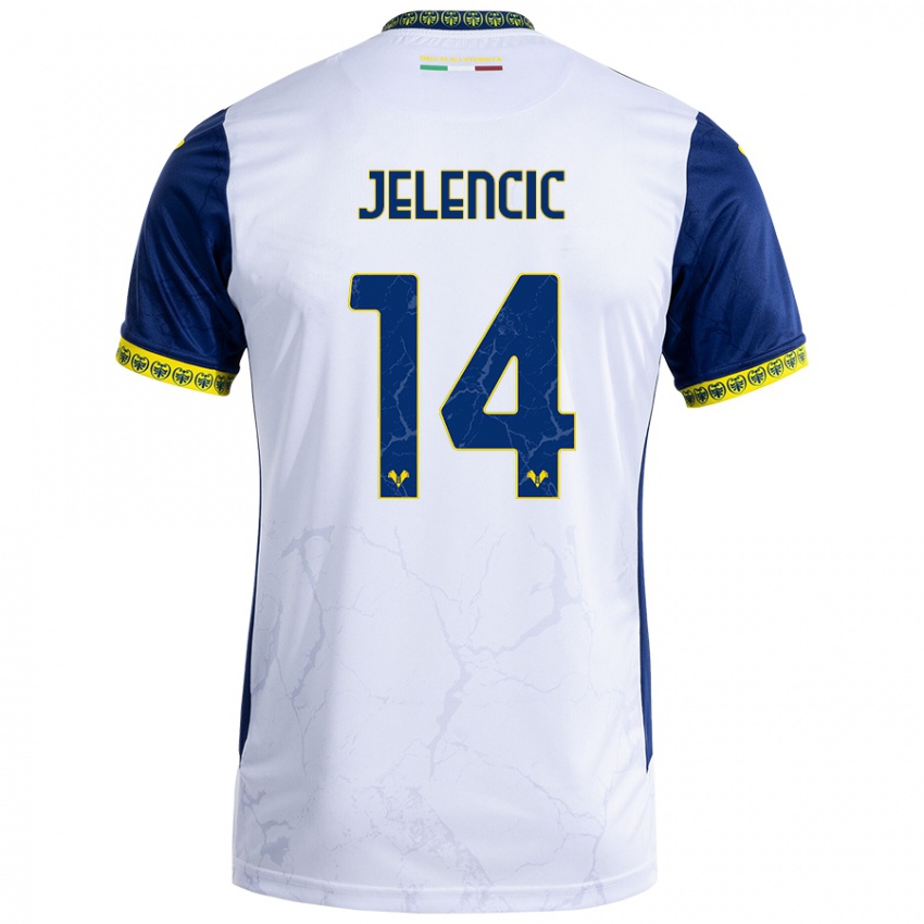 Criança Camisola Ana Jelencic #14 Azul Branco Alternativa 2024/25 Camisa Brasil