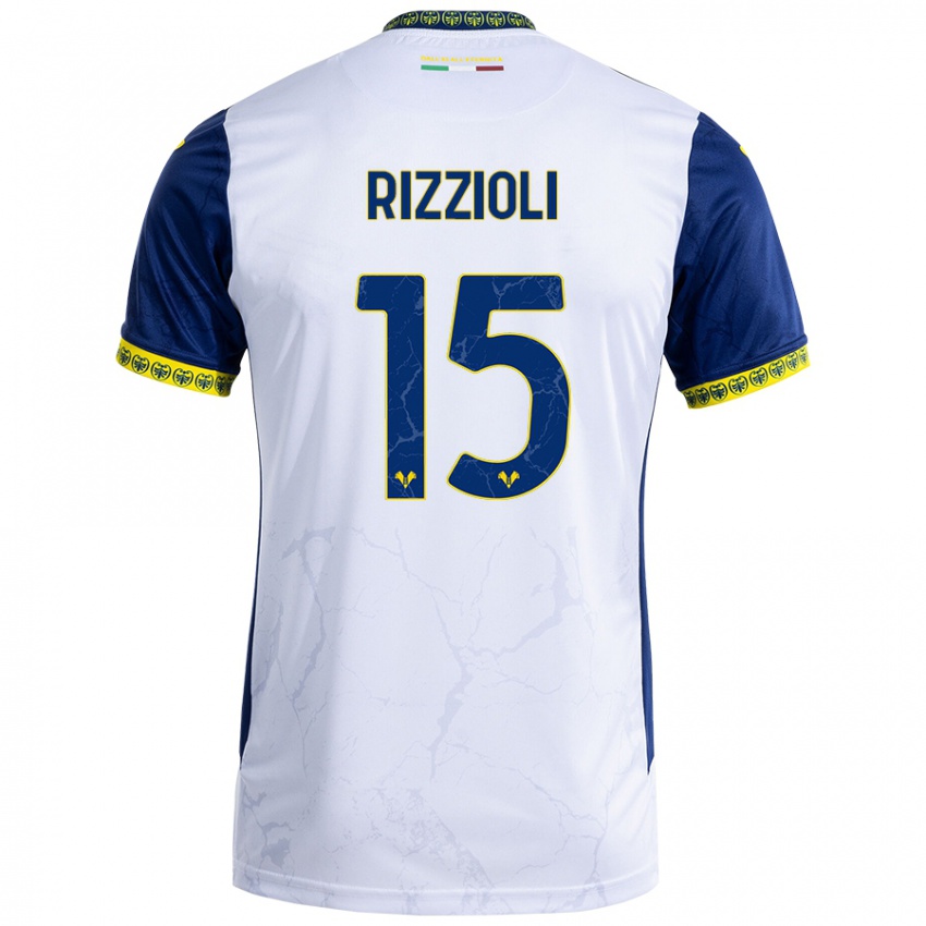 Criança Camisola Gaia Rizzioli #15 Azul Branco Alternativa 2024/25 Camisa Brasil