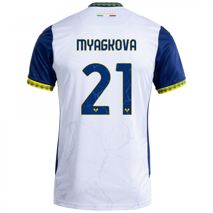 Criança Camisola Alina Myagkova #21 Azul Branco Alternativa 2024/25 Camisa Brasil