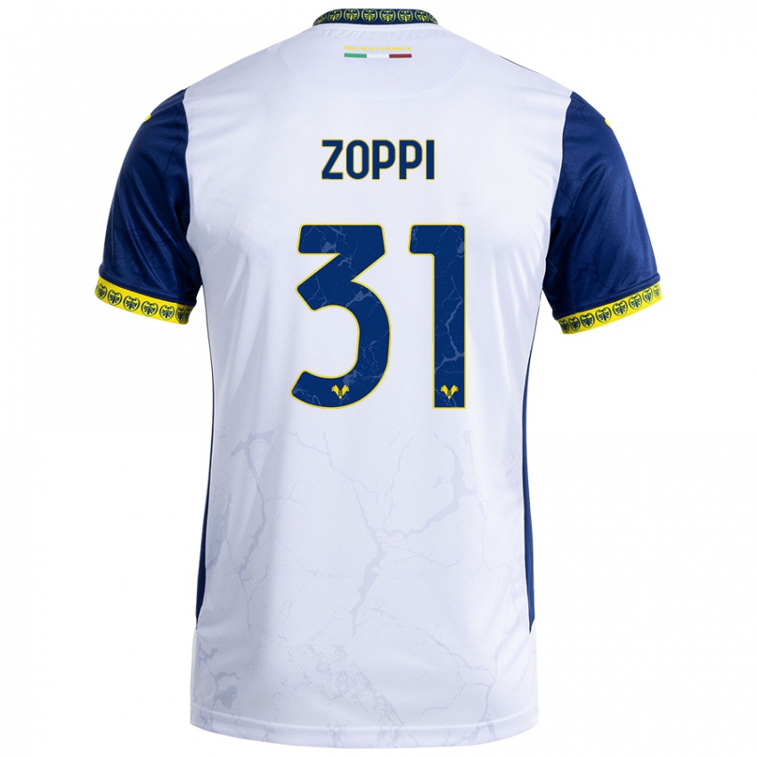 Criança Camisola Sofia Zoppi #31 Azul Branco Alternativa 2024/25 Camisa Brasil