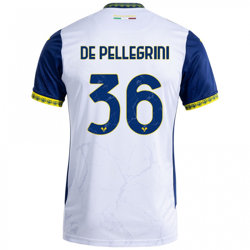 Criança Camisola Erika De Pellegrini #36 Azul Branco Alternativa 2024/25 Camisa Brasil