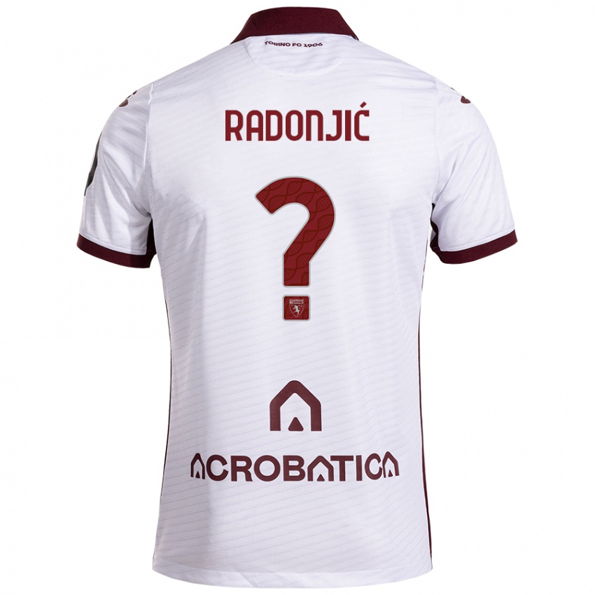 Criança Camisola Nemanja Radonjic #0 Castanho Branco Alternativa 2024/25 Camisa Brasil