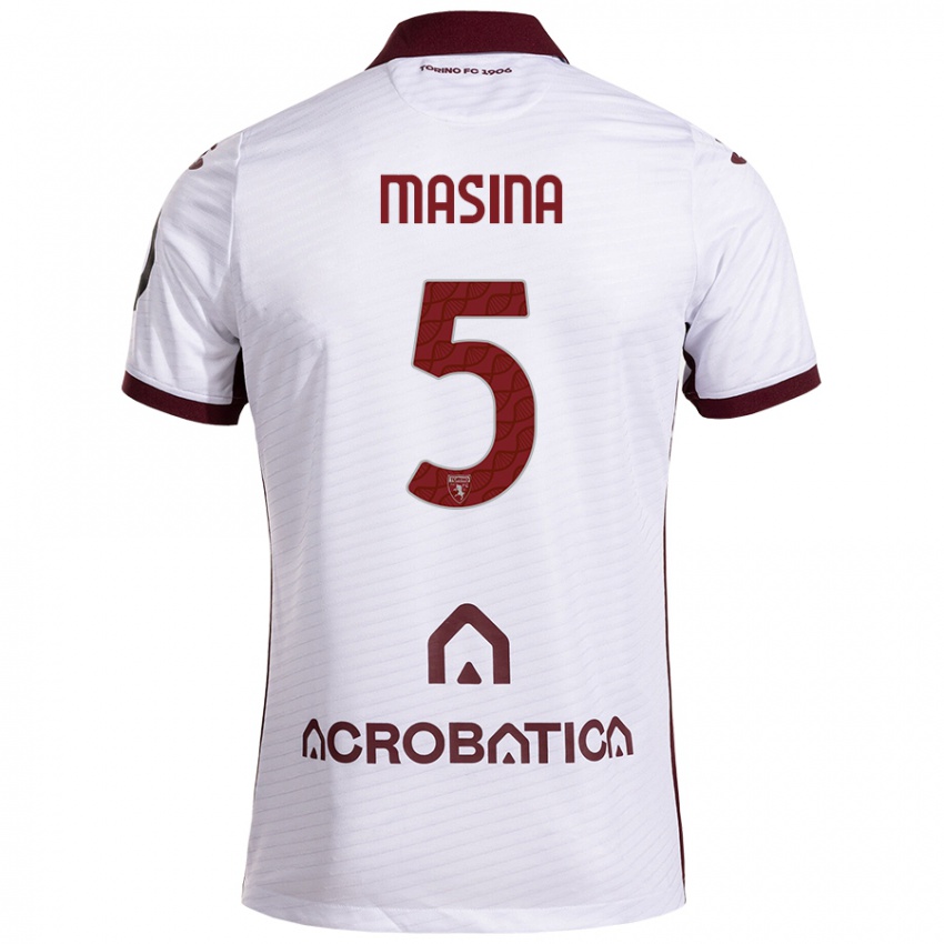 Criança Camisola Adam Masina #5 Castanho Branco Alternativa 2024/25 Camisa Brasil