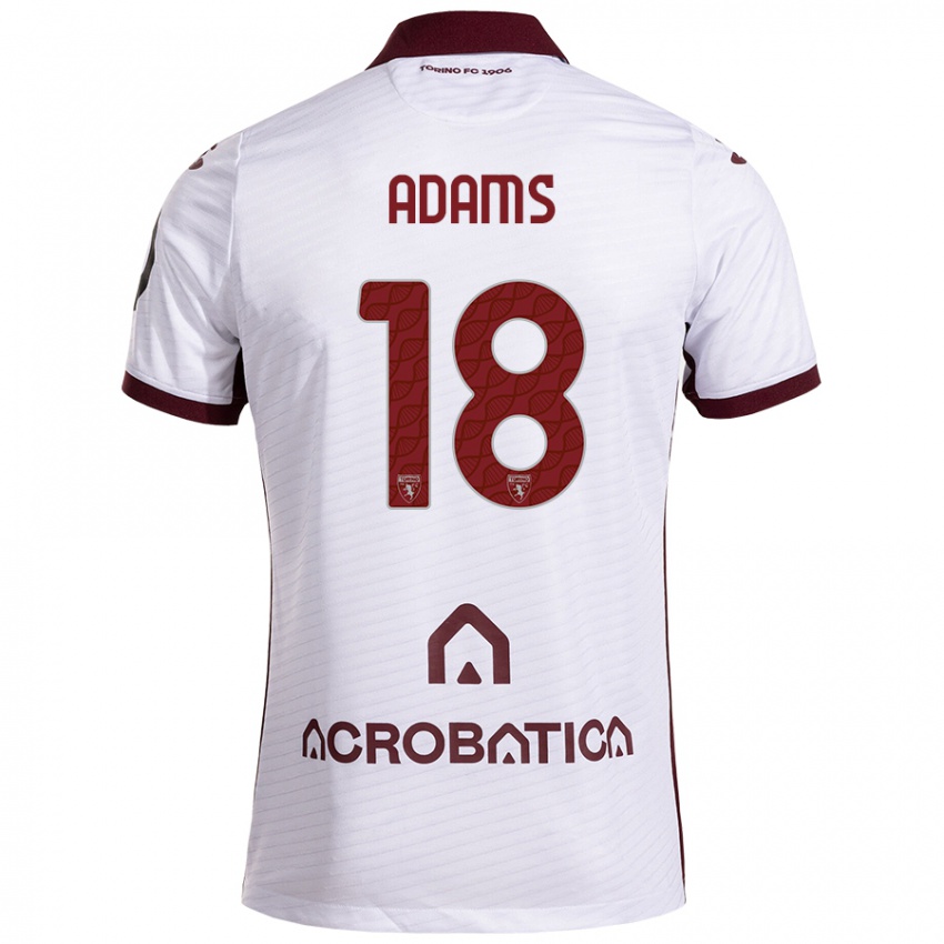 Criança Camisola Ché Adams #18 Castanho Branco Alternativa 2024/25 Camisa Brasil