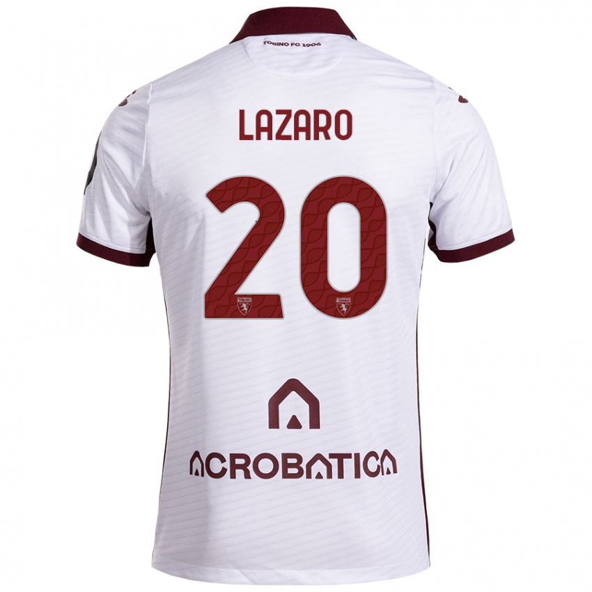 Criança Camisola Valentino Lazaro #20 Castanho Branco Alternativa 2024/25 Camisa Brasil