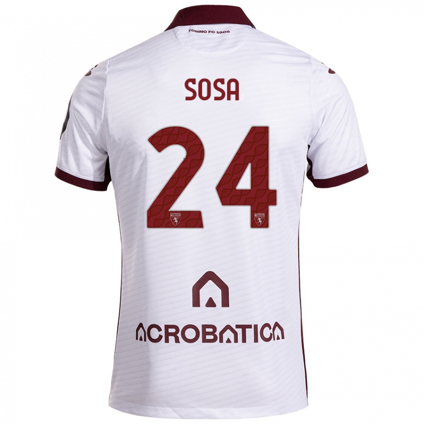 Criança Camisola Borna Sosa #24 Castanho Branco Alternativa 2024/25 Camisa Brasil