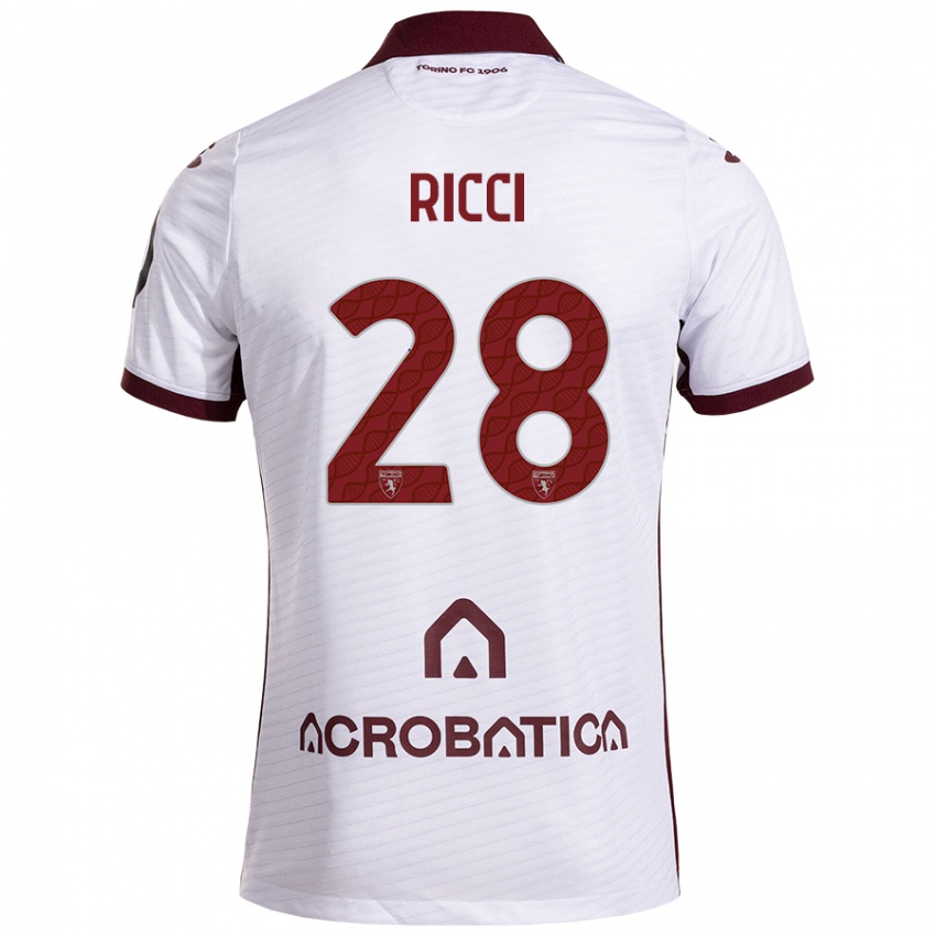 Criança Camisola Samuele Ricci #28 Castanho Branco Alternativa 2024/25 Camisa Brasil