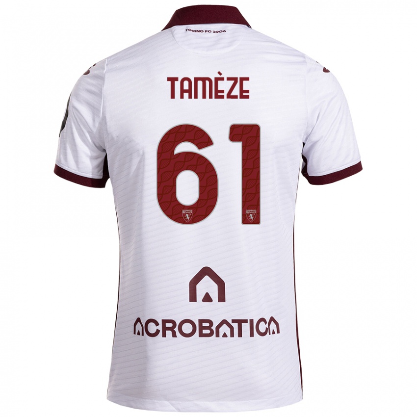 Criança Camisola Adrien Tamèze #61 Castanho Branco Alternativa 2024/25 Camisa Brasil