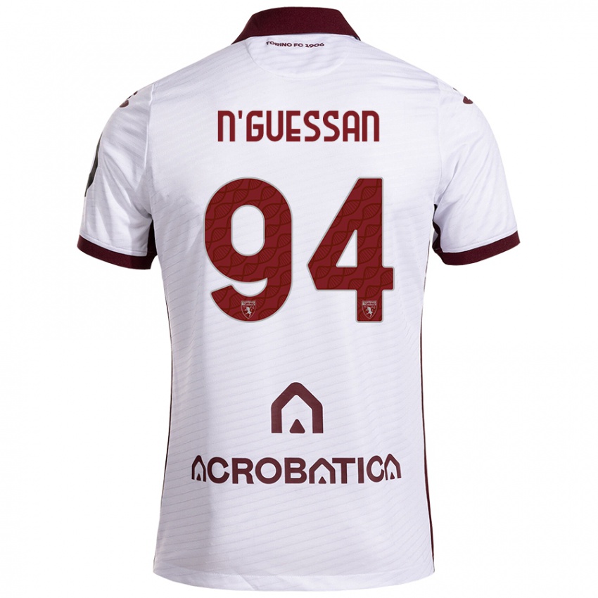 Criança Camisola Ange Caumenan N'guessan #94 Castanho Branco Alternativa 2024/25 Camisa Brasil