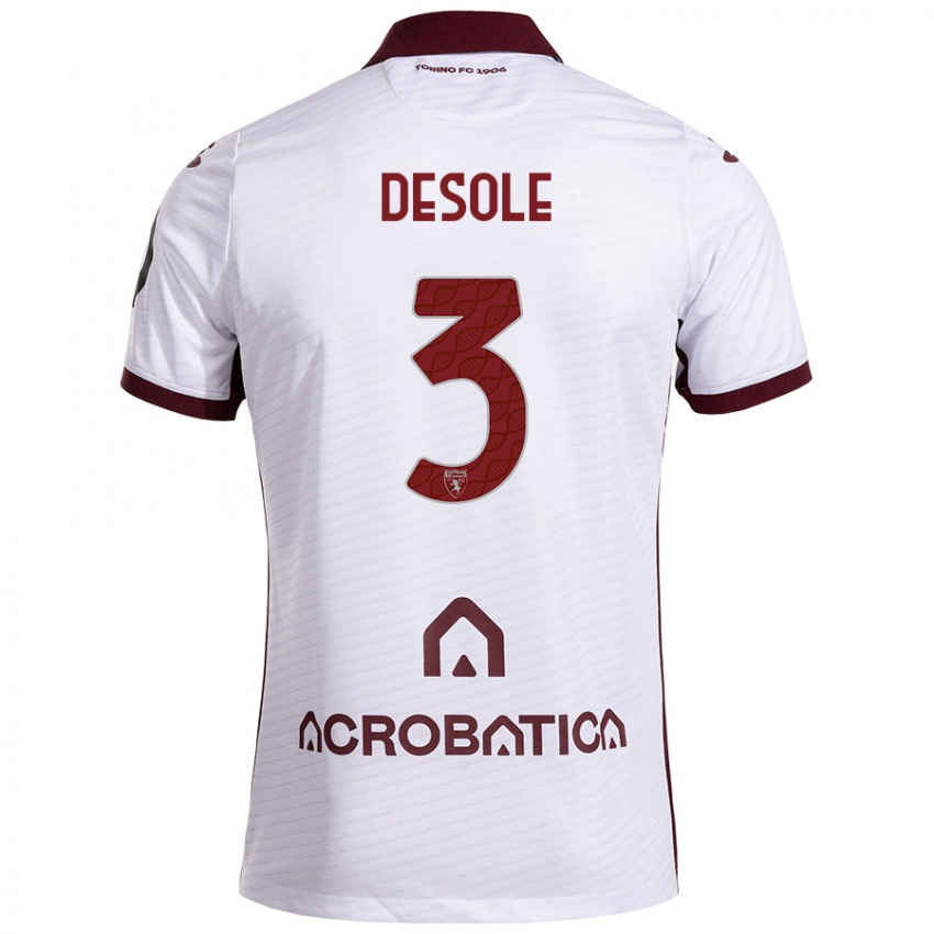 Criança Camisola Fabio Desole #3 Castanho Branco Alternativa 2024/25 Camisa Brasil