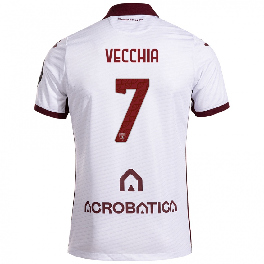 Criança Camisola Marco Dalla Vecchia #7 Castanho Branco Alternativa 2024/25 Camisa Brasil