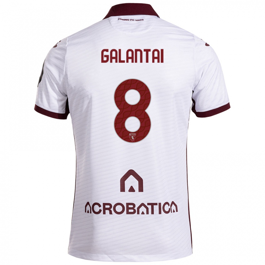 Criança Camisola Tamás Galántai #8 Castanho Branco Alternativa 2024/25 Camisa Brasil