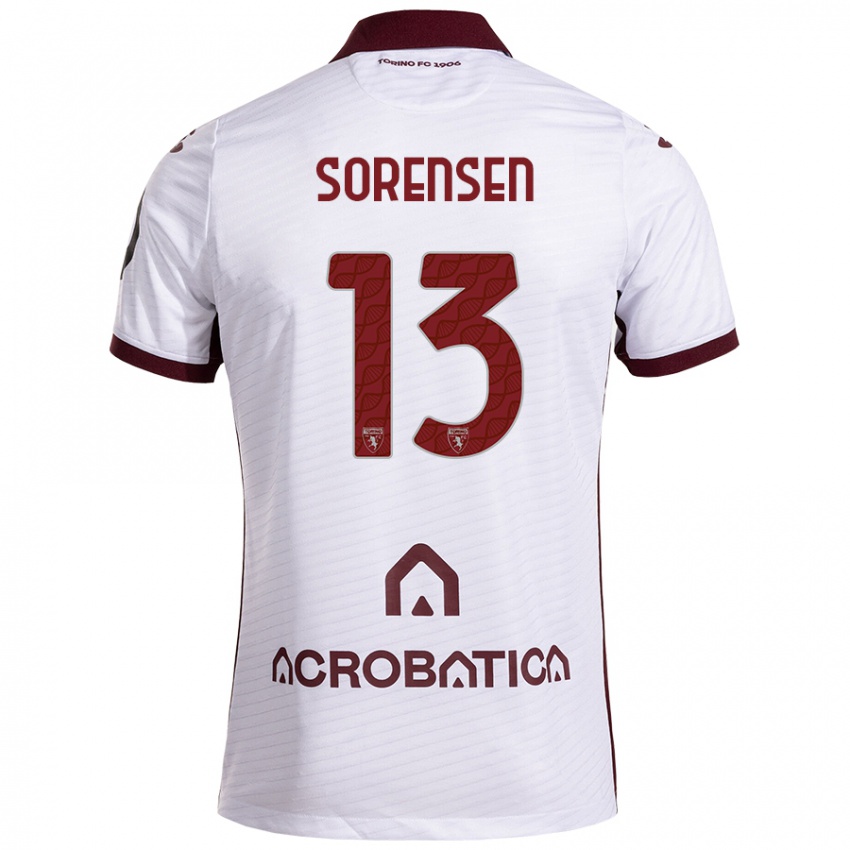 Criança Camisola Ben Sørensen #13 Castanho Branco Alternativa 2024/25 Camisa Brasil