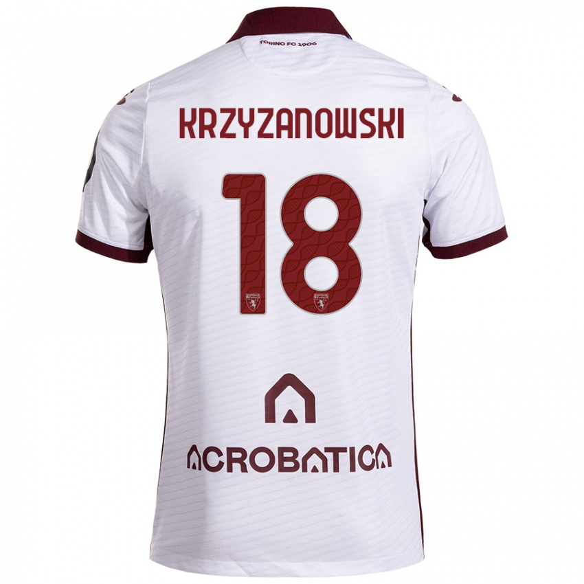 Criança Camisola Jakub Krzyzanowski #18 Castanho Branco Alternativa 2024/25 Camisa Brasil