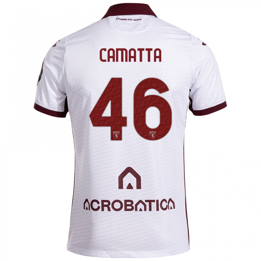 Criança Camisola Alessandro Camatta #46 Castanho Branco Alternativa 2024/25 Camisa Brasil