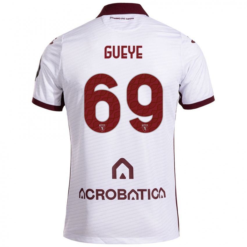 Criança Camisola Ousmane Gueye #69 Castanho Branco Alternativa 2024/25 Camisa Brasil