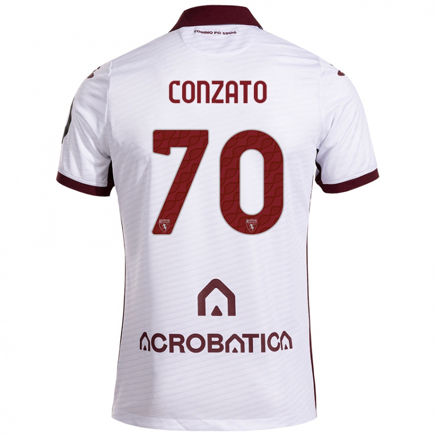 Criança Camisola Filippo Conzato #70 Castanho Branco Alternativa 2024/25 Camisa Brasil