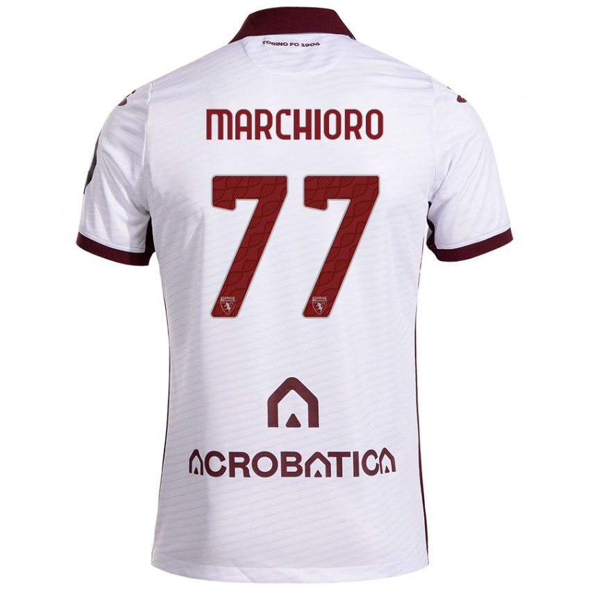 Criança Camisola Raffaele Marchioro #77 Castanho Branco Alternativa 2024/25 Camisa Brasil