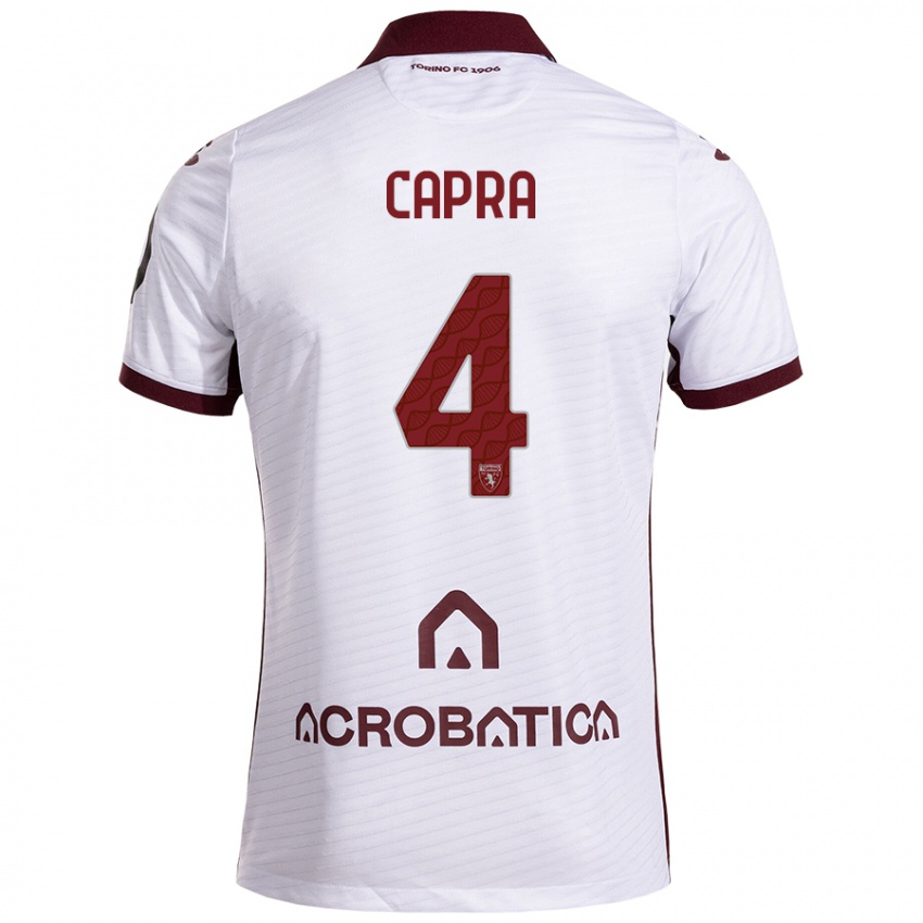 Criança Camisola Valentina Capra #4 Castanho Branco Alternativa 2024/25 Camisa Brasil