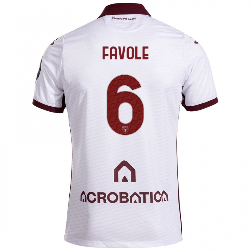 Criança Camisola Stefania Favole #6 Castanho Branco Alternativa 2024/25 Camisa Brasil