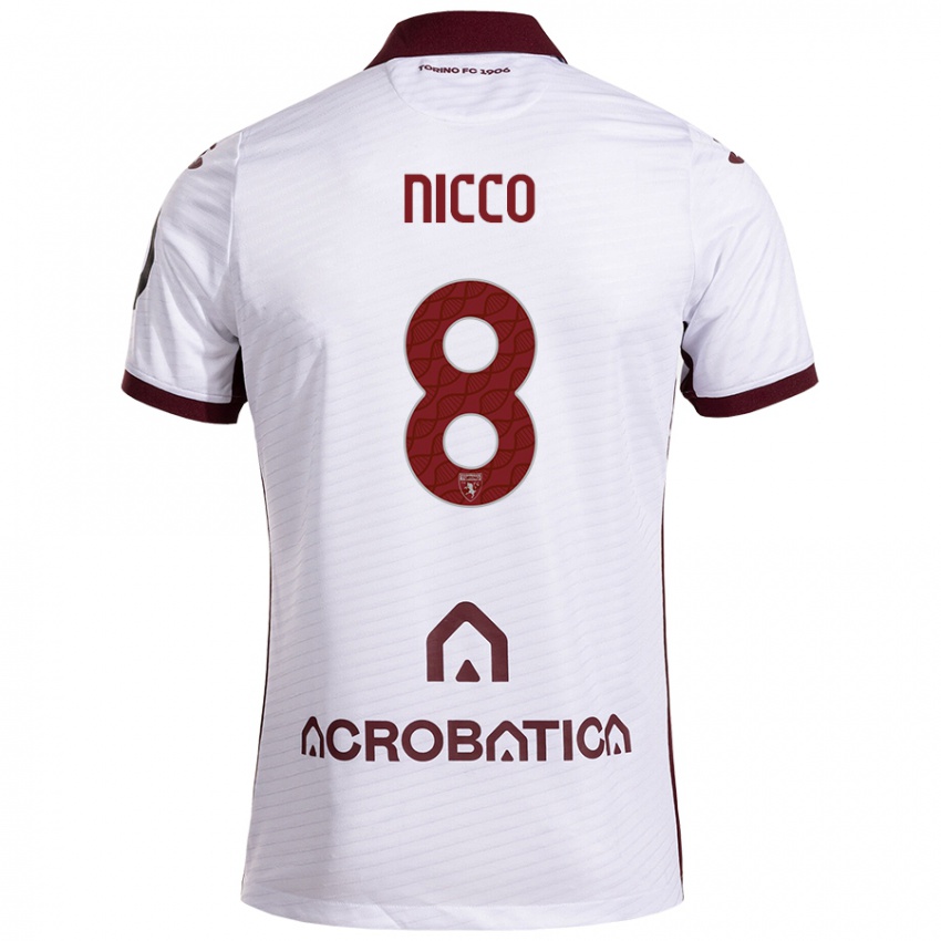 Criança Camisola Giada Nicco #8 Castanho Branco Alternativa 2024/25 Camisa Brasil